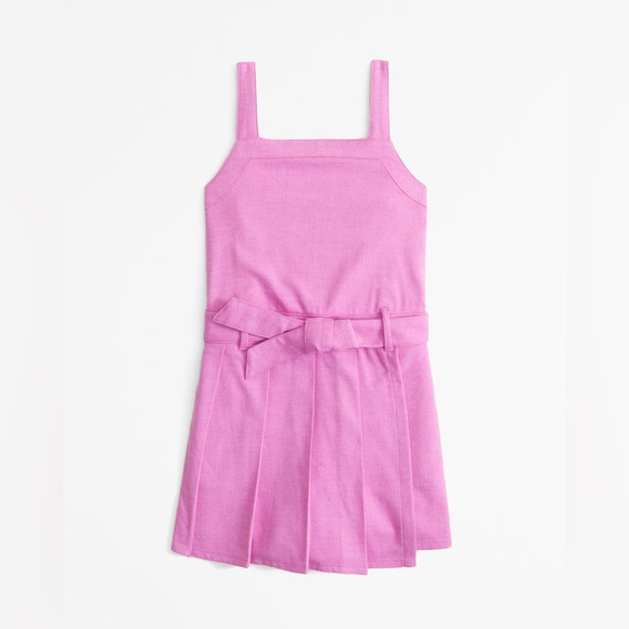 Abercrombie & Fitch Other - 🆕 Abercrombie & Fitch kids pink romper skort belted dress size 5/6 K2